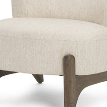 Load image into Gallery viewer, Upholstery And Solid Wood Slipper Chair - Cream / Dark Brown
