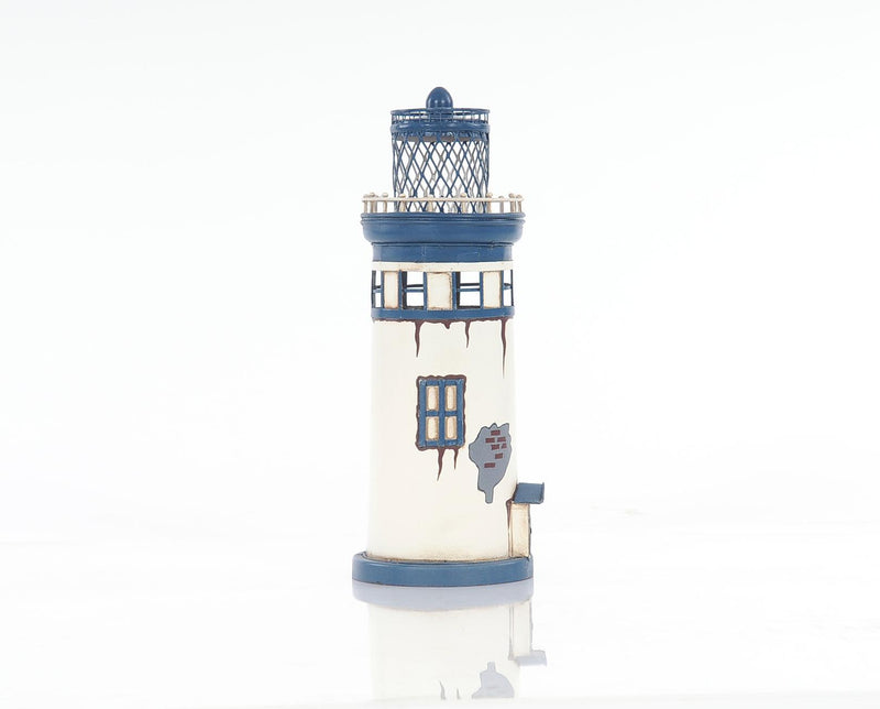 Metal Hand Painted Figurine - Blue And White