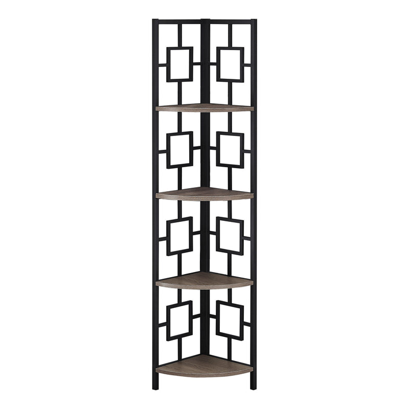 Corner Bookcase - Dark Taupe