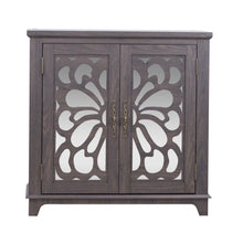 Load image into Gallery viewer, Elegant Sideboard With 2 Acrylic Mirrored Doors, Adjustable Shelf Storage
