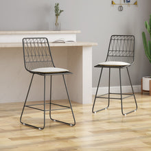 Load image into Gallery viewer, Yearning - Iron Counter Stool With Water Resistant Cushion
