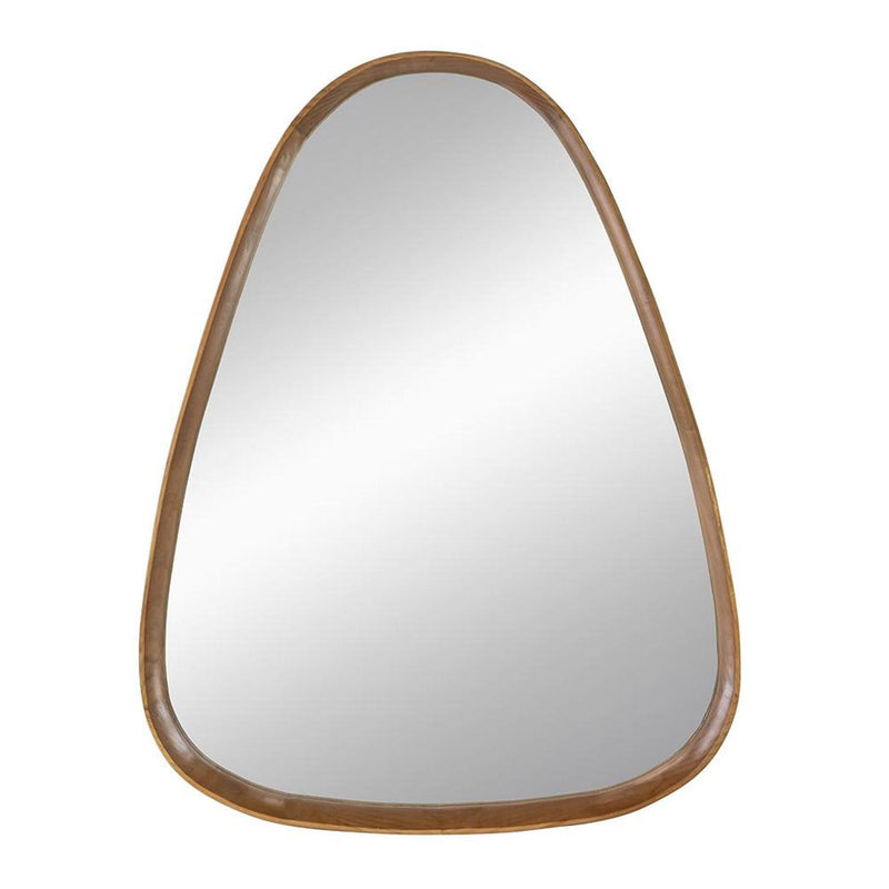 37" Abstract Framed Accent Mirror - Brown