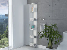 Load image into Gallery viewer, Wood Freestanding Single Door Bathroom Vanity With Mirror - White
