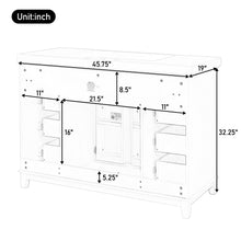 Load image into Gallery viewer, Bathroom Vanity Cabinet Only, 6 Soft Close Drawers &amp; Double Doors With 2 Tier Shelves - White
