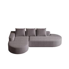 Load image into Gallery viewer, Modern Curved Sofa, L-Shaped Modular Sectional Set With 3 Pillows

