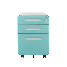 Load image into Gallery viewer, 3 Drawer Mobile File Cabinet Under Desk Office, Simple Style Versatile Storage Cabinet For Legal / Letter / A4 Files, 5 Wheel Design Anti-Tilting Cold Rolled Steel Waterproof Moisture-Proof
