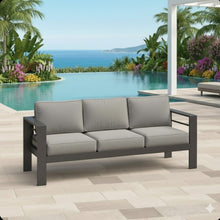 Load image into Gallery viewer, All-Weather Patio Sofa With Cushions, 3 Seat Outdoor Couch
