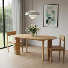 Load image into Gallery viewer, 66" Solid Wood Oval Dining Table - Natural
