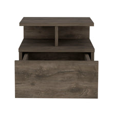 Load image into Gallery viewer, 12" One Drawer Faux Wood Floating Nightstand - Brown
