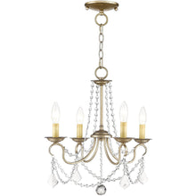 Load image into Gallery viewer, Four Light Metal Dimmable Chandelier With Shades - Silver
