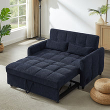 Load image into Gallery viewer, Loveseat Sofa Pull-Out Bed With Adjustable Backrest, 3 USB Ports And 2 Lumbar Pillows For Living Room
