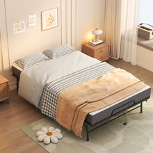 Load image into Gallery viewer, Twin Wide Folding Bed For Tall People, Extra Long &amp; Wide Rollaway With Memory Foam, Heavy-Duty - Black
