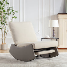 Load image into Gallery viewer, Modern Rocking Chair Recliner, Comfy Rocker Nursery Chair With Footrest, Accent Reading Chair, Upholstered Lounge Chair For Relaxing, Resting, Soft Padded Rocker For Indoor Living Room Bedroom
