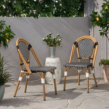 Load image into Gallery viewer, Outdoor Rattan And Aluminum French Bistro Chair Set

