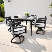 Load image into Gallery viewer, Modern Outdoor Patio Dining Set With Table And Chairs With Sunbrella Cushions
