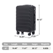 Load image into Gallery viewer, Hard Shell Luggage With Scratch Resistant Surface, 4 Wheels, Combination Lock &amp; Side Hooks
