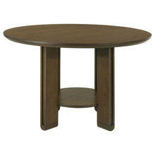 Load image into Gallery viewer, Crispin - Round Dining Table With Shelf - Brown
