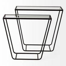 Load image into Gallery viewer, Clear Glass Frame Console Table - Black
