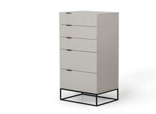 Load image into Gallery viewer, Manufactured Wood Five Drawer Chest - Gray
