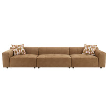 Load image into Gallery viewer, Modular Sofa Set With 2 Matching Toss Pillows - Chocolate
