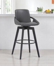 Load image into Gallery viewer, 42" Swivel, Bar Height Bar Chair - Gray / Black
