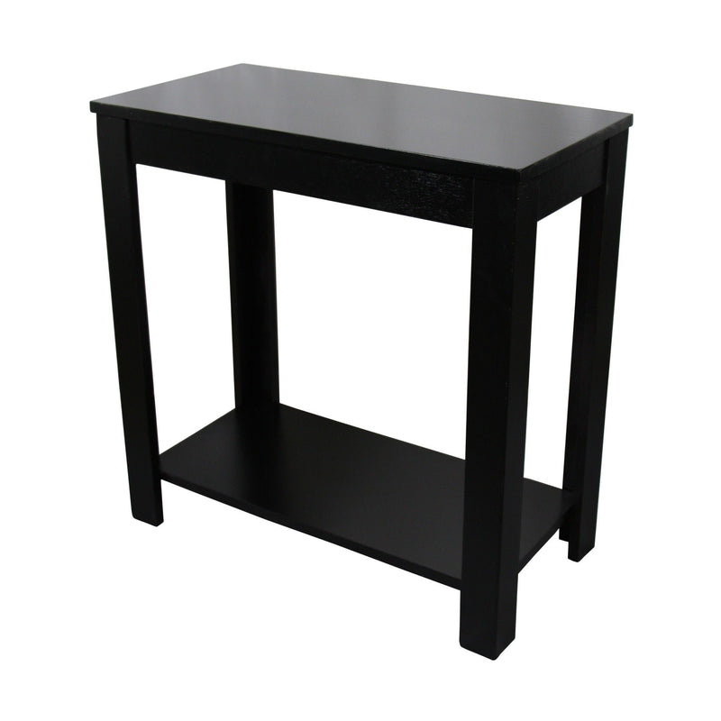 24" End Table With Shelf - Black