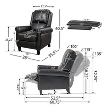 Load image into Gallery viewer, Contemporary Push Back Recliner Chair
