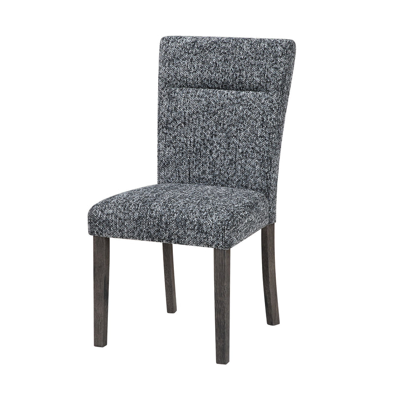 Upholstered Fabric Dining Side Chairs (Set of 2) - Gray / Brown