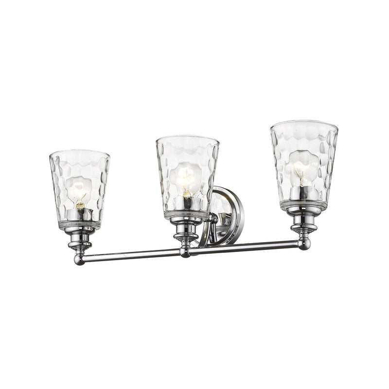 Mae 3-Light Chrome Vanity - Silver
