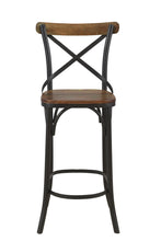 Load image into Gallery viewer, Metal Counter Height Bar Chair - Brown And Black
