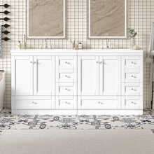Load image into Gallery viewer, Shaker Free Standing Bathroom Vanity Cabinet &amp; Sink, Soft Close Drawers, Soft Close Doors
