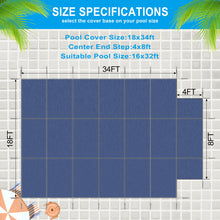 Load image into Gallery viewer, 16 X 32 Ft High Strength Pool Safety Cover For Inground Winter Swimming Pools With Center End Step
