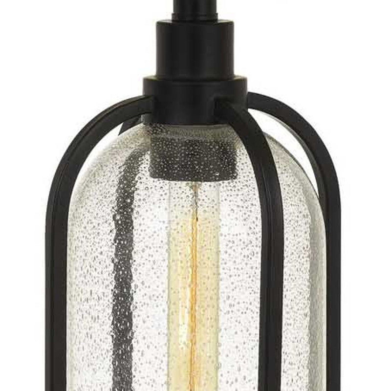 Metal Two Light Globe Table Lamp With Eggshell Empire Shade - Brown