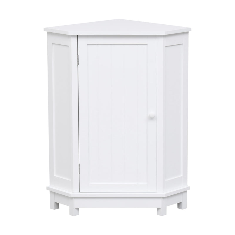Bathroom Cabinet Triangle Corner Storage Cabinet With Adjustable Shelf Modern Style