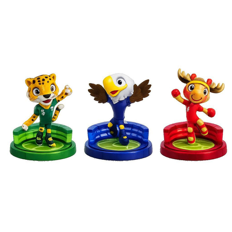 Fifa 2026" World Cup Collectible Mascot B Vinyl Figurines (Set of 3) - Red