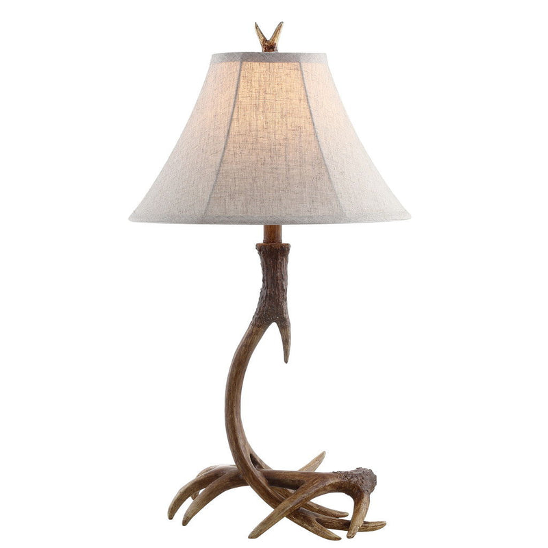 Novelty Table Lamp With Globe Shade - Brown