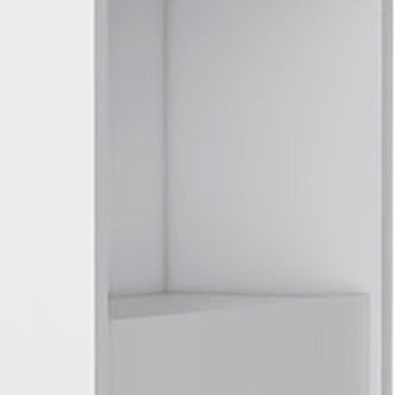 Wood Accent Cabinet With Single Door - White