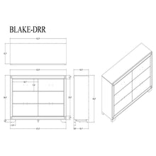 Load image into Gallery viewer, Lively - Dresser With Glitter Detail And Thick Bar Handle Hardware - Black
