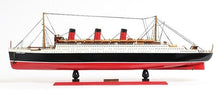 Load image into Gallery viewer, Hand Painted RMS Queen Mary Model Boat - Black / Red
