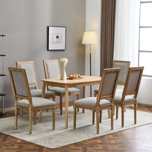 Load image into Gallery viewer, French Country Style Dining Chair With Upholstered Seating And Fluted Legs
