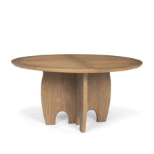 Load image into Gallery viewer, 59" Solid Wood Pedestal Base Round Top Dining Table - Brown
