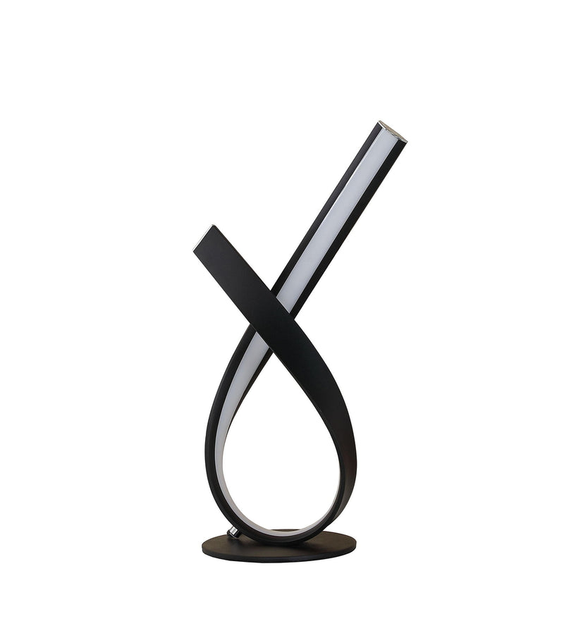 17" Bedside LED Table Lamp - Black