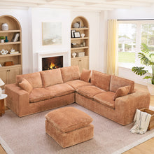 Load image into Gallery viewer, Sectional Sofa With Moveable Ottoman
