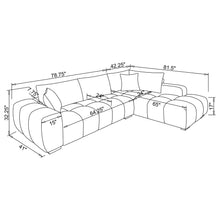 Load image into Gallery viewer, Florence - Upholstered L Shaped Sectional Sofa - Amber

