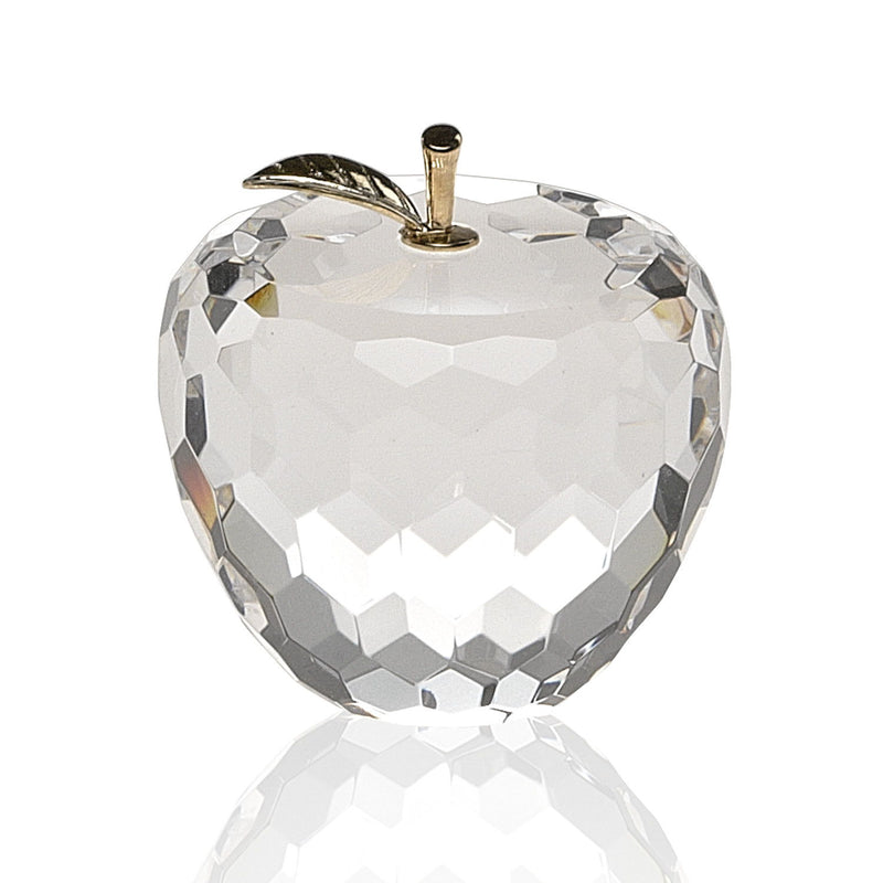Apple Tabletop Sculpture - Clear / Gold