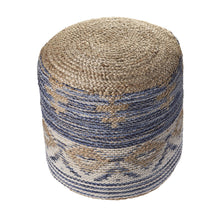 Load image into Gallery viewer, Jute Ottoman - Blue
