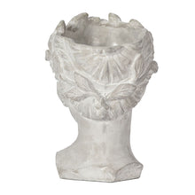Load image into Gallery viewer, Greek Style Cement Head Planter Indoor Outdoor Home Garden Decor - Gray
