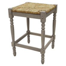Load image into Gallery viewer, Backless Counter Height Bar Chair With Footrest 24" - Natural And Gray
