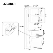 Load image into Gallery viewer, Tall Bathroom Cabinet With Tilt-Out Laundry Basket And Upper Storage
