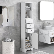 Load image into Gallery viewer, Tall Storage Cabinet With 3 Drawers And Adjustable Shelves For Bathroom
